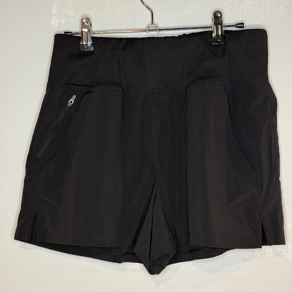 all in motion, small black shorts